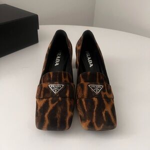 Prada Leopard Print Women's Loafers
